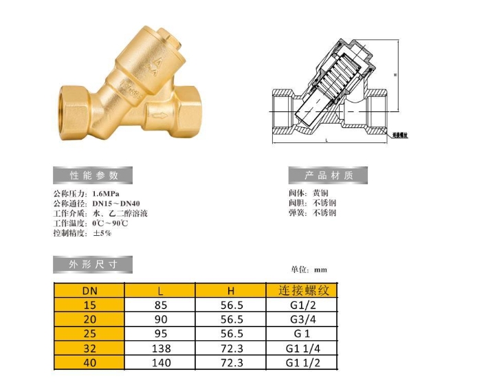 J9集团黄铜动态流量平衡阀2511结构，尺寸